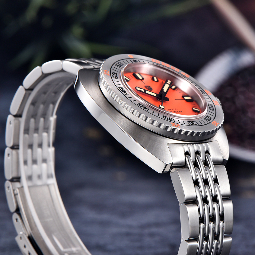 PAGANI DESIGN New Aumatic Men's Watches 43mm full Stainless Steel 300M Waterproof Wrist Watches for Men SEIKO NH38A Mechanical Movt C3 Lume