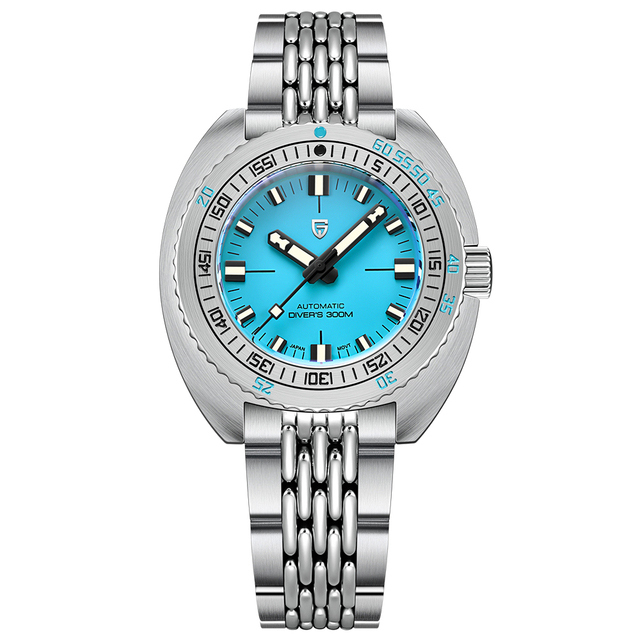 PAGANI DESIGN New Aumatic Men's Watches 43mm full Stainless Steel 300M Waterproof Wrist Watches for Men SEIKO NH38A Mechanical Movt C3 Lume
