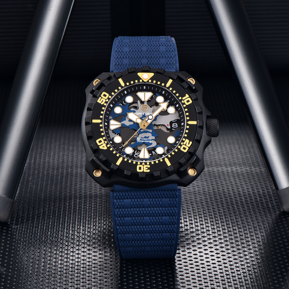 PAGANI DESIGN Men's Automatic Watches PD-YN009 Unique Stainless Steel Waterproof Mechanical Wrist Watches for Men NH35A Movt