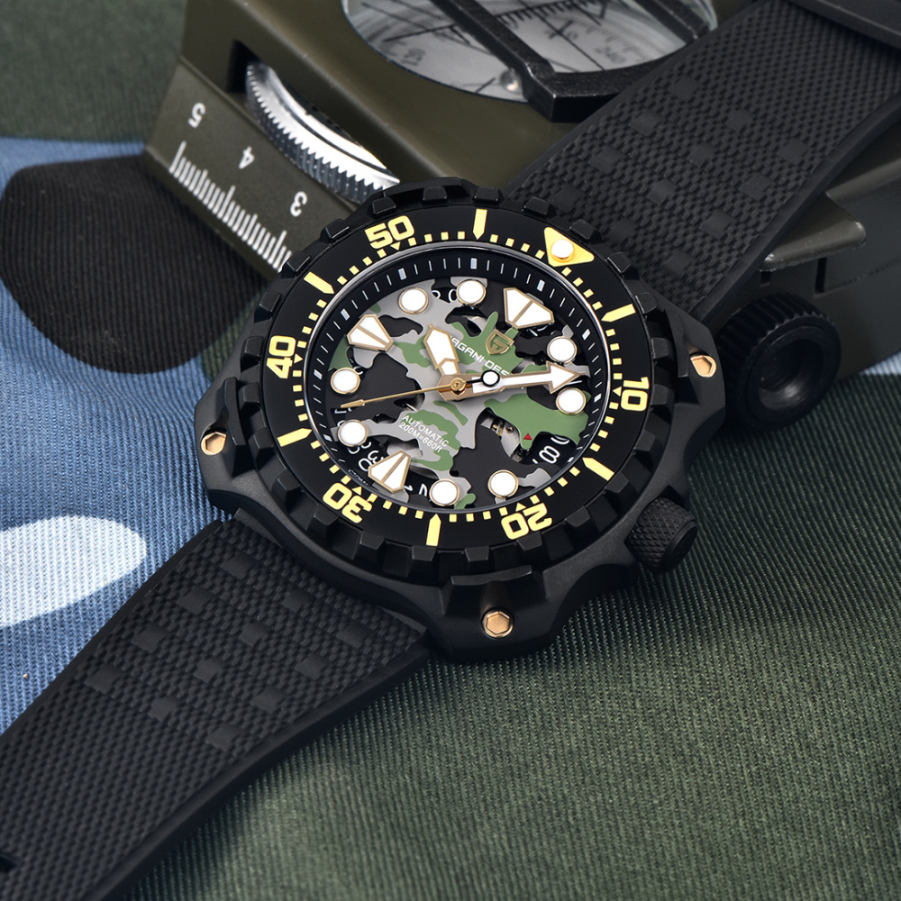 PAGANI DESIGN Men's Automatic Watches PD-YN009 Unique Stainless Steel Waterproof Mechanical Wrist Watches for Men NH35A Movt