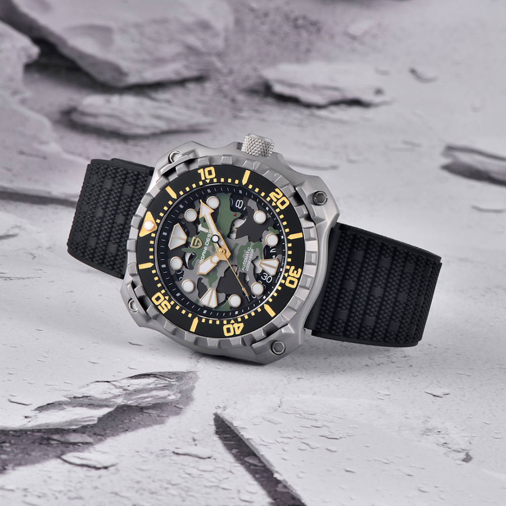 PAGANI DESIGN Men's Automatic Watches PD-YN009 Unique Stainless Steel Waterproof Mechanical Wrist Watches for Men NH35A Movt