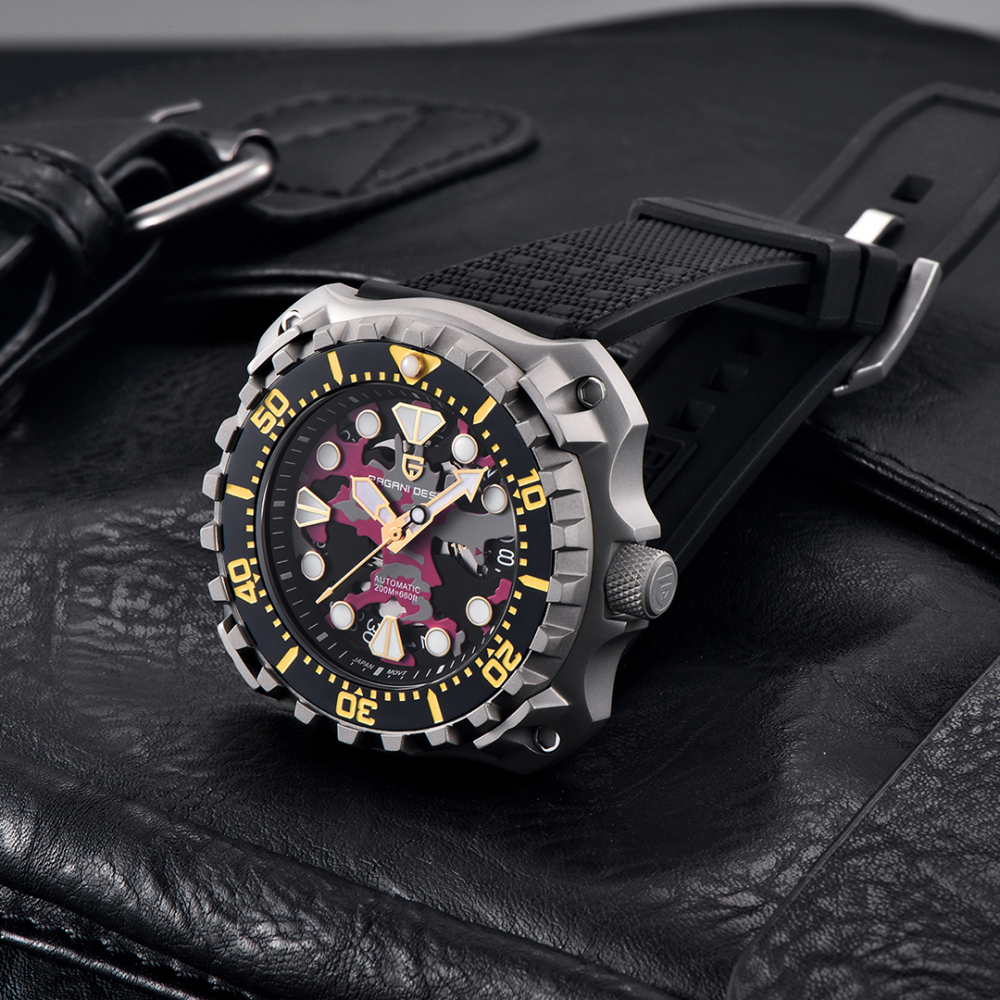 PAGANI DESIGN Men's Automatic Watches PD-YN009 Unique Stainless Steel Waterproof Mechanical Wrist Watches for Men NH35A Movt