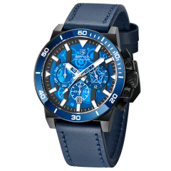 blue black leather BY5197M