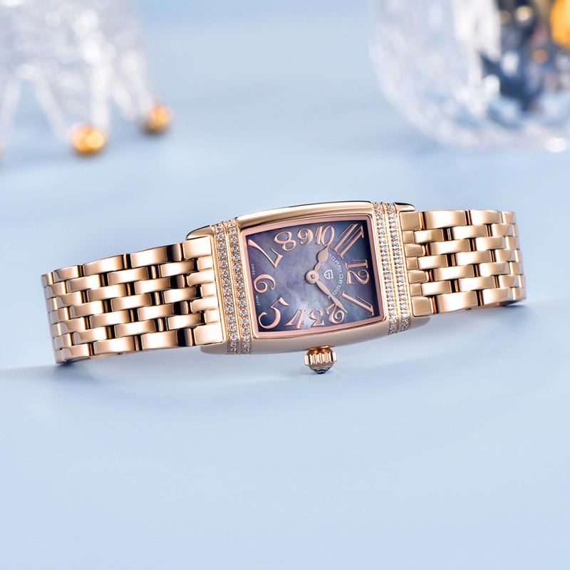 PAGANI DESIGN Luxury Women's Watches Stainless Steel Quartz Wrist Watches for Women PD1737L Gold Dress Wristwatches