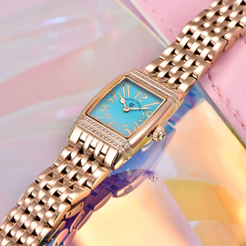 PAGANI DESIGN Luxury Women's Watches Stainless Steel Quartz Wrist Watches for Women PD1737L Gold Dress Wristwatches