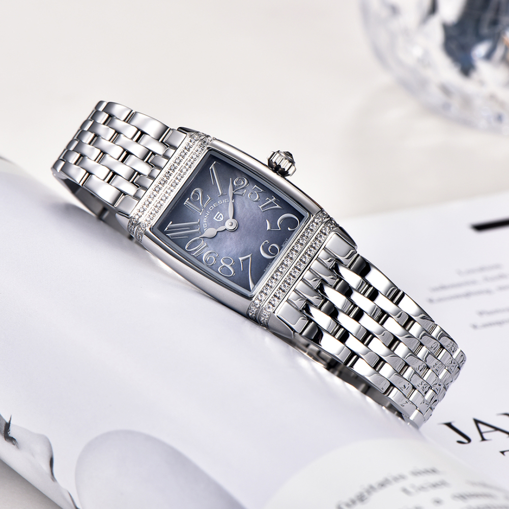PAGANI DESIGN Luxury Women's Watches Stainless Steel Quartz Wrist Watches for Women PD1737L Gold Dress Wristwatches