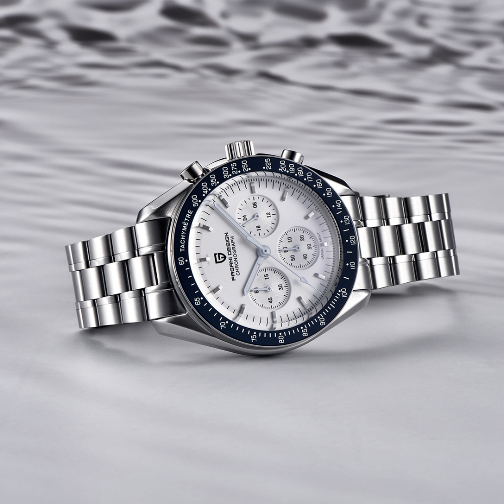 PAGANI DESIGN PD-1701 Men's Quartz Watches New Release full Stainless Steel Waterproof Sports Chronograph Wrist Watch for Men