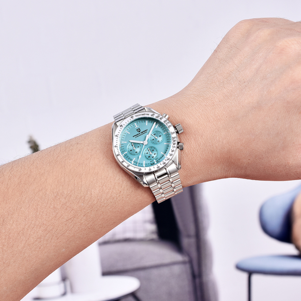 PAGANI DESIGN PD-1701 Men's Quartz Watches New Release full Stainless Steel Waterproof Sports Chronograph Wrist Watch for Men