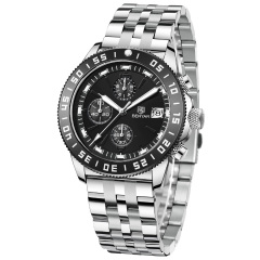 silver black steel BY5198