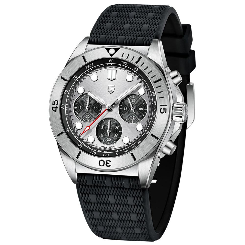 PAGANI DESIGN PD-1705V2 Men's Quartz Watches Stainless Steel Waterproof 42mm Chronograph Sport Wrist Watch for Men