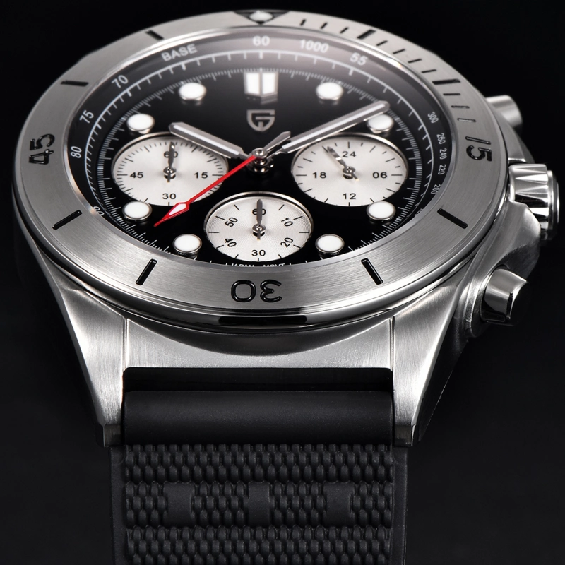 PAGANI DESIGN PD-1705V2 Men's Quartz Watches Stainless Steel Waterproof 42mm Chronograph Sport Wrist Watch for Men
