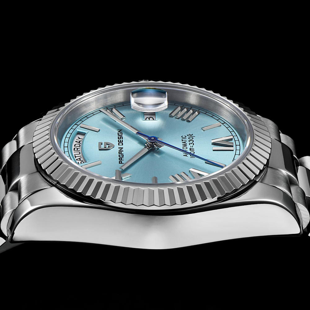 PAGANI DESIGN Men's Automatic Watches, PD1752 Mechanical Stainless Steel Luxury 36mm Wrist Watch for Men 100M Waterproof AR Coating