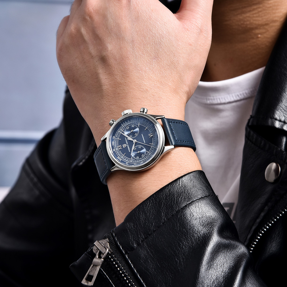 PAGANI DESIGN PD1739, Men's Quartz Watches 40mm Luxury Chronograph Stainless Steel Business Wristwatch for Men Leather Watchband