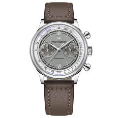 Silver grey leather band PD1739