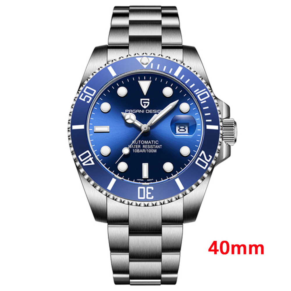 PAGANI DESIGN PD-1661 Automatic Men's Watches 40mm Top Brand Mechanical Wrist Watch for Men Sports Stainless Steel Watch Sapphire Waterproof
