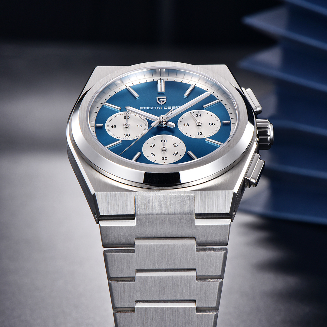 PAGANI DESIGN PD-1761 パンダ文字盤 ラグスポ（クオーツ） PAGANI DESIGN PD-1761, Men's Quartz Watches 40mm Chronograph