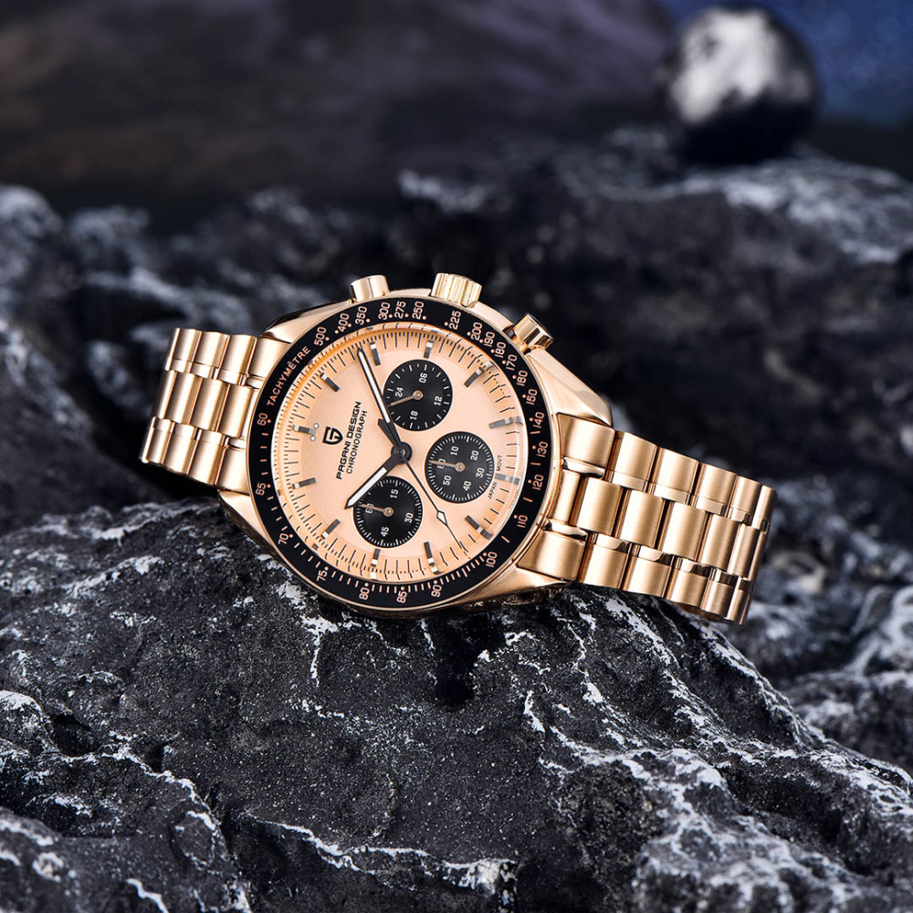PAGANI DESIGN PD-1701 Men's Quartz Watches 40mm New Release full Stainless Steel Waterproof Sports Chronograph Wrist Watch for Men Sapphire Dial Glass