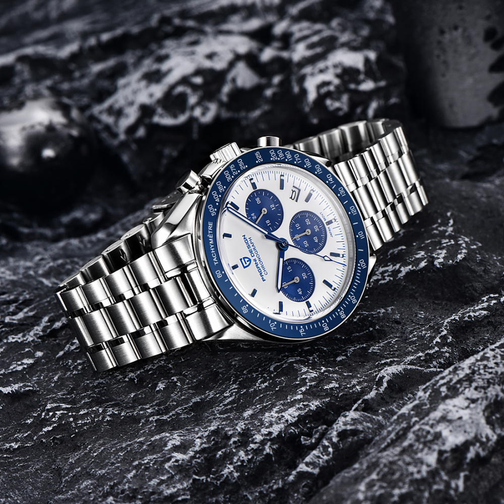 PAGANI DESIGN PD-1701 Men's Quartz Watches 40mm New Release full Stainless Steel Waterproof Sports Chronograph Wrist Watch for Men Sapphire Dial Glass