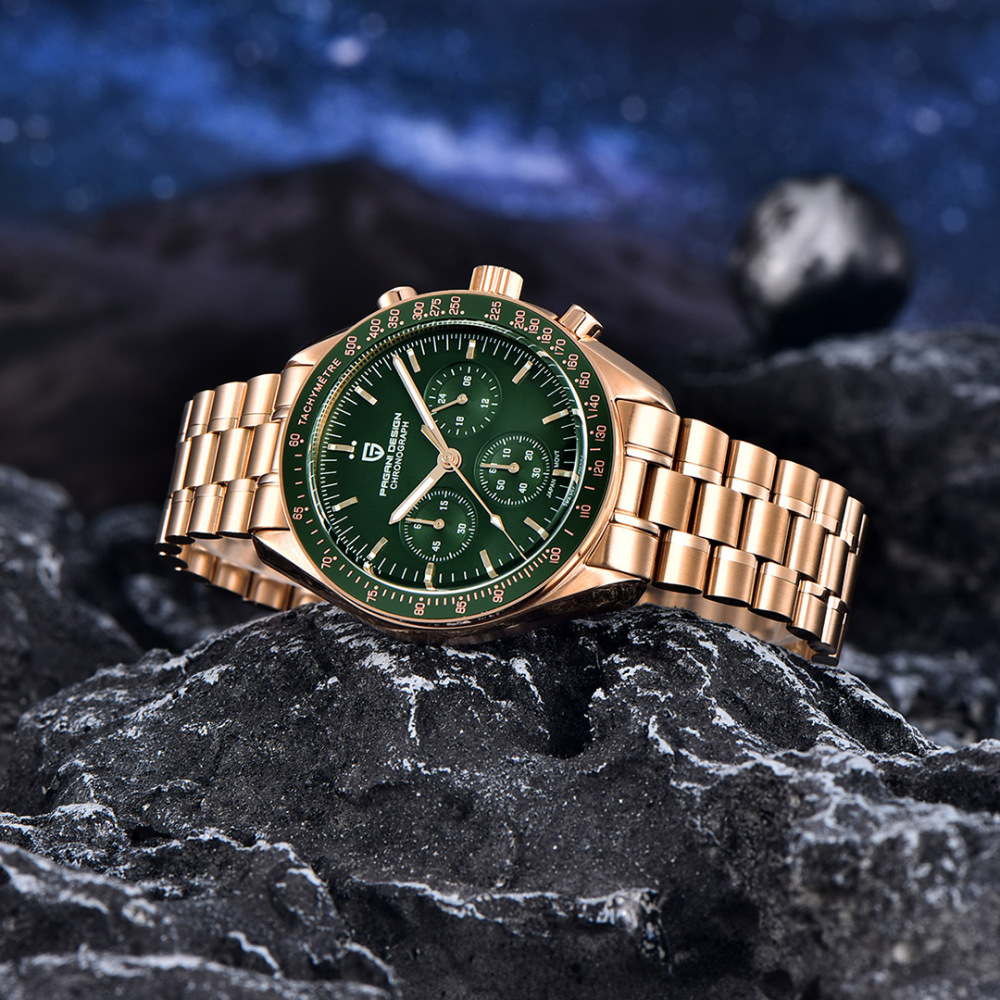 PAGANI DESIGN PD-1701 Men's Quartz Watches 40mm New Release full Stainless Steel Waterproof Sports Chronograph Wrist Watch for Men Sapphire Dial Glass