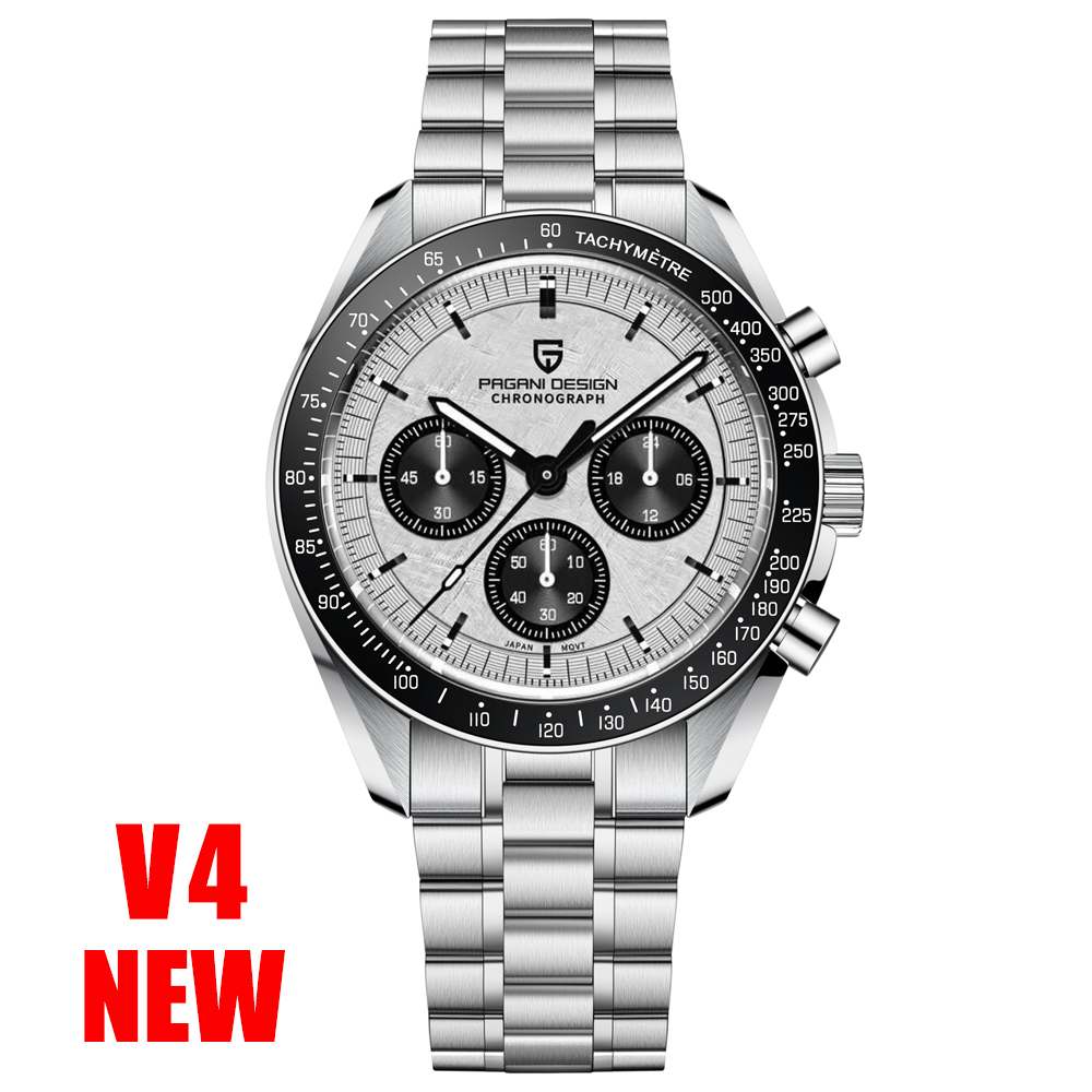 PAGANI DESIGN PD 1701 Men s Quartz Watches 40mm New Release full Stainless Steel Waterproof Sports Chronograph