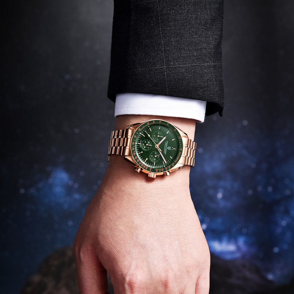 PAGANI DESIGN PD-1701 Men's Quartz Watches 40mm New Release full Stainless Steel Waterproof Sports Chronograph Wrist Watch for Men Sapphire Dial Glass