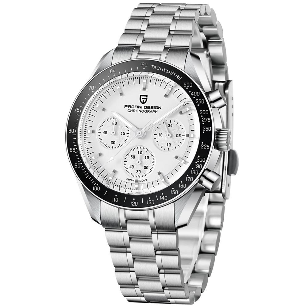 PAGANI DESIGN PD-1701 Men's Quartz Watches 40mm New Release full Stainless Steel Waterproof Sports Chronograph Wrist Watch for Men Sapphire Dial Glass