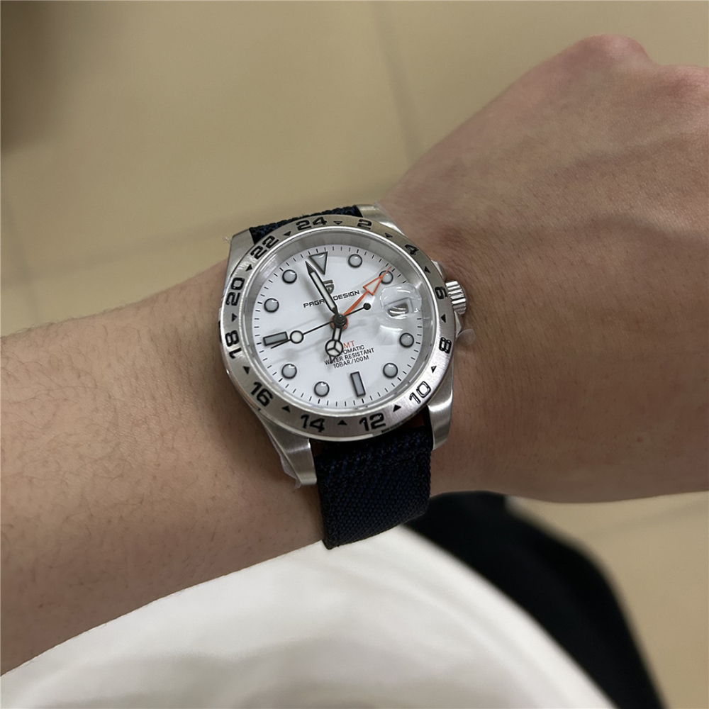 PAGANI DESIGN PD1762 Men's Automatic Watches 40mm Stainless Steel 100M Waterproof Wrist Watches with NH34 GMT Mechanical Movement