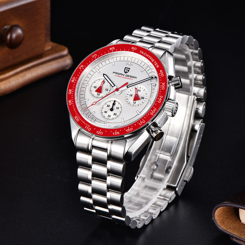 PAGANI DESIGN PD-1701 Men's Quartz Watches New Release full Stainless Steel Waterproof Sports Chronograph Wrist Watch for Men