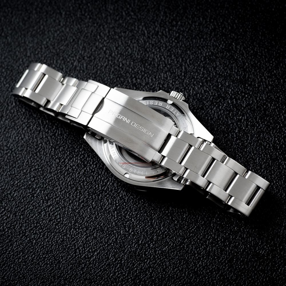 PAGANI DESIGN PD1762 Men's Automatic Watches 40mm Stainless Steel 100M Waterproof Wrist Watches with NH34 GMT Mechanical Movement