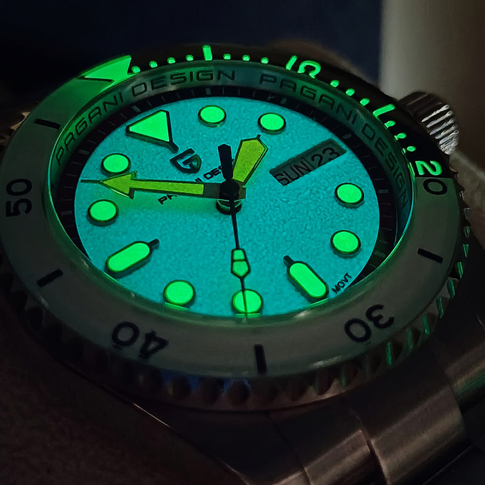 PAGANI DESIGN PD1726 Men's Automatic Watches 40mm Limited Mechanical Stainless Steel Wrist Watch for Men NH35A Movement, Sapphire Dial Glass