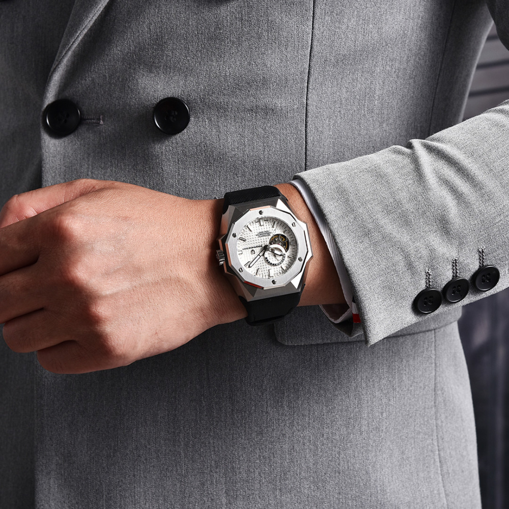 PAGANI DESIGN PD-YS010 Men's Automatic Watches 42mm Unique Stainless Steel Mechanical Wrist Watches for Men SEIKO NH39 Movement