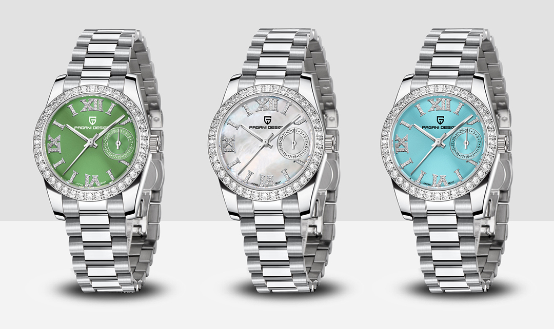 PAGANI DESIGN PD 1776 Women s Watches 32mm Luxury Stainless Steel Waterproof Wrist Watch for Women Diamond