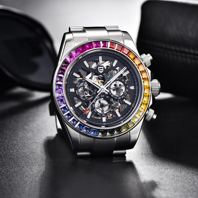 PAGANI DESIGN PD1777 Automatic Men's Watches 40mm full Stainless Steel ...
