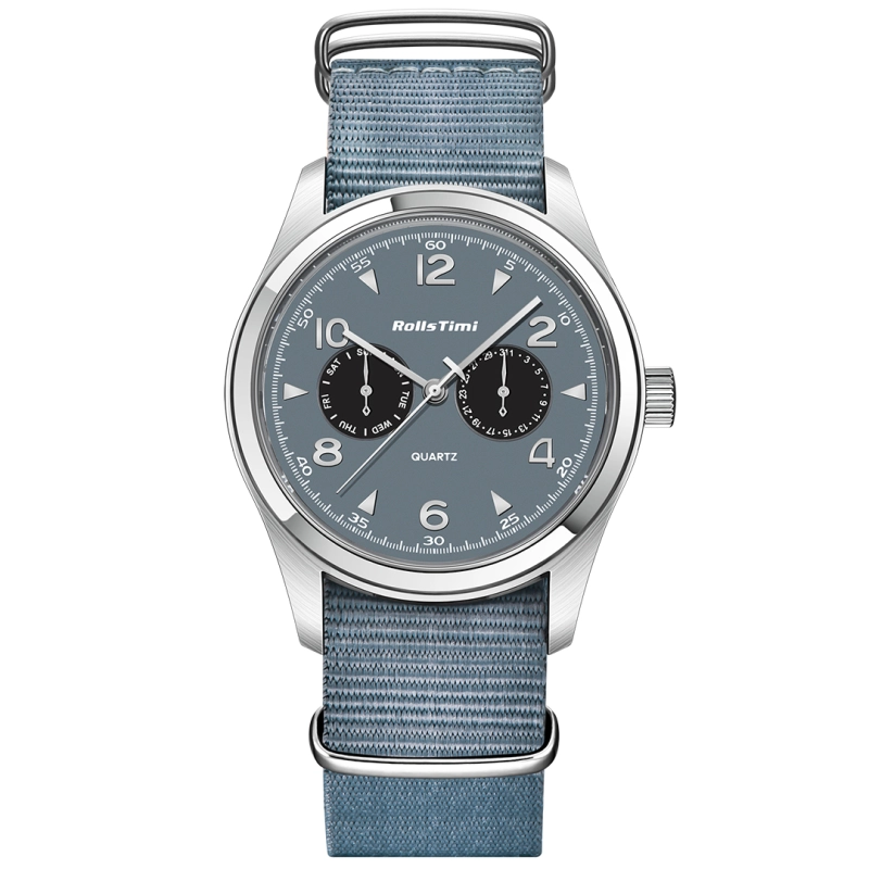 RollsTimi RT7903 Classic Quartz Men's Watches Fashion Sports Wristwatch with Nylon Watchband