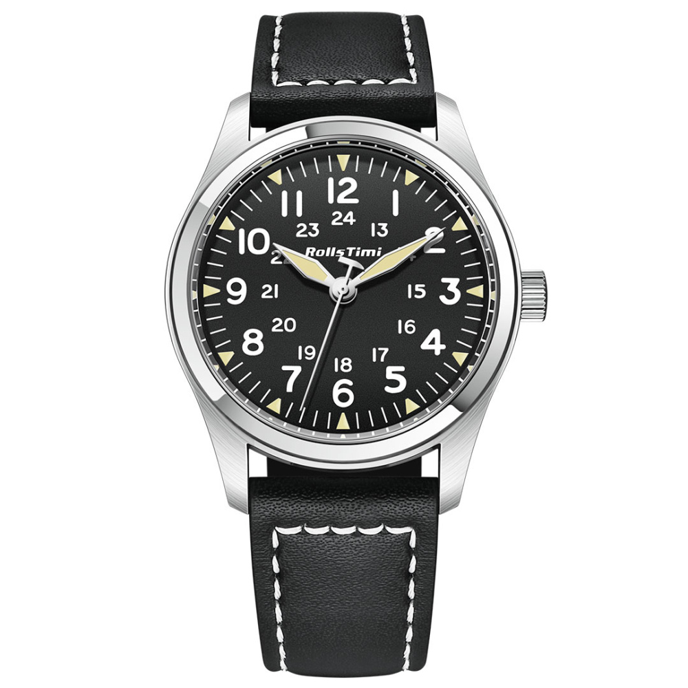 RollsTimi RT7902 Men's Quartz Watches 42mm Sports Pilot Business Wrist Watch for Men