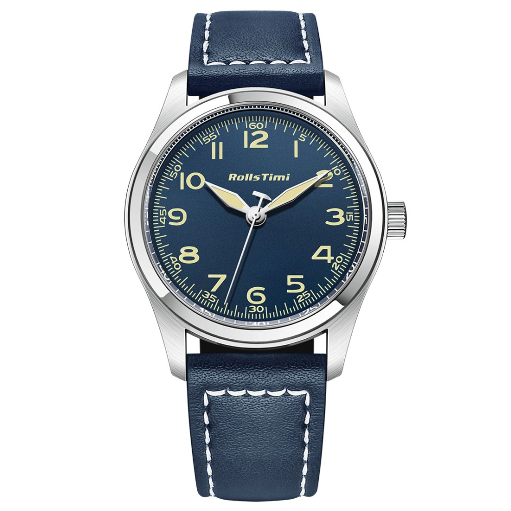 RollsTimi RT7901 Men's Quartz Watches Casual Pilot Sports Leather
