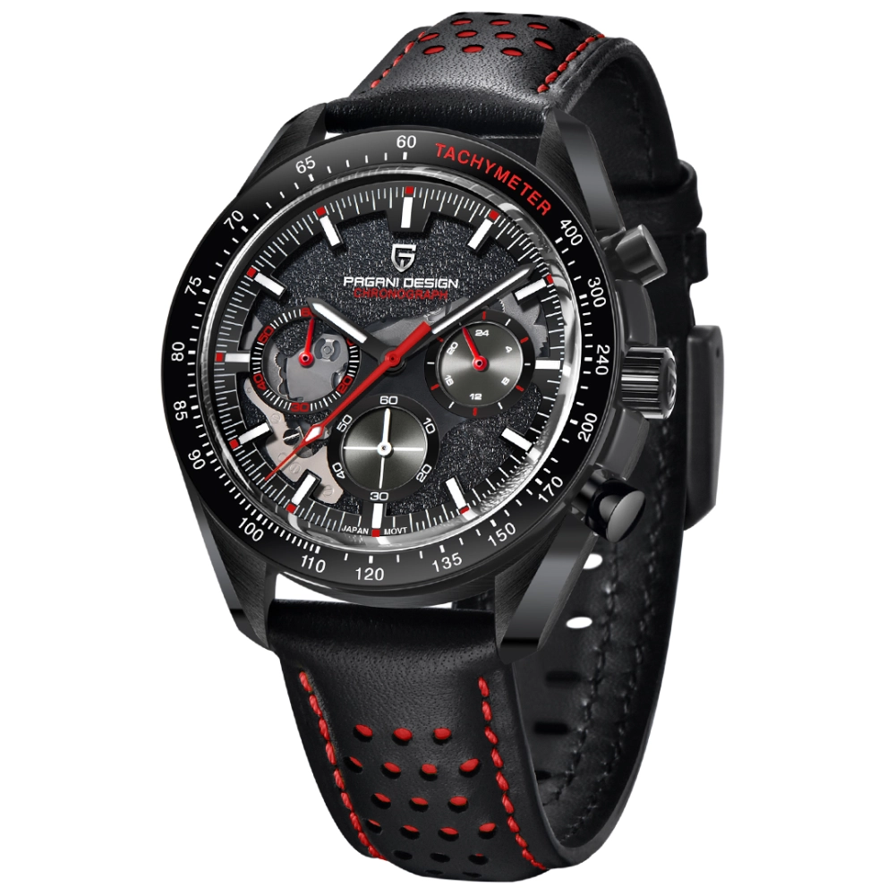 PAGANI DESIGN PD-1779 Men's Quartz Watches full Black Stainless