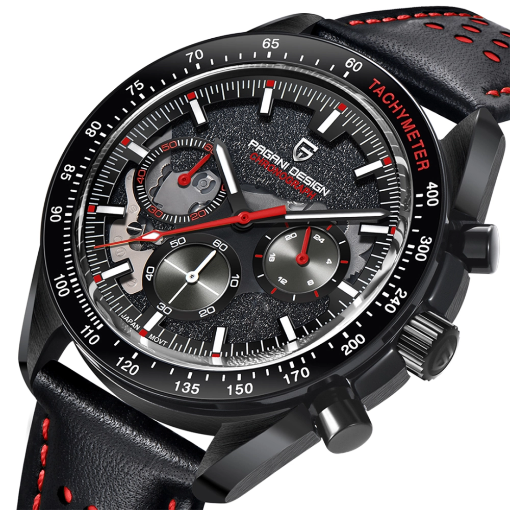 PAGANI DESIGN PD-1779 Men's Quartz Watches full Black Stainless