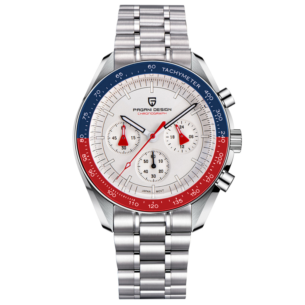 PAGANI DESIGN PD-1701 New Men's Quartz Watches New Release full Stainless Steel Waterproof Sports Chronograph Wrist Watch for Men