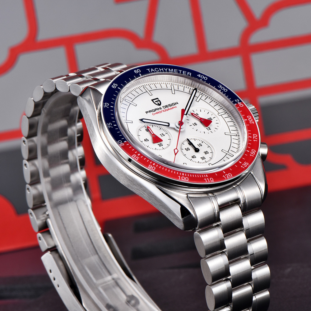 PAGANI DESIGN PD-1701 New Men's Quartz Watches New Release full Stainless Steel Waterproof Sports Chronograph Wrist Watch for Men