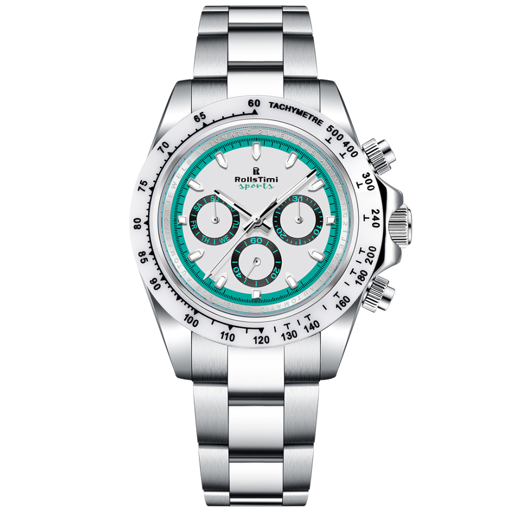 RollsTimi Men's Automatic Watches full Stainless Steel Mechanical Sports Wrist Watches for Men