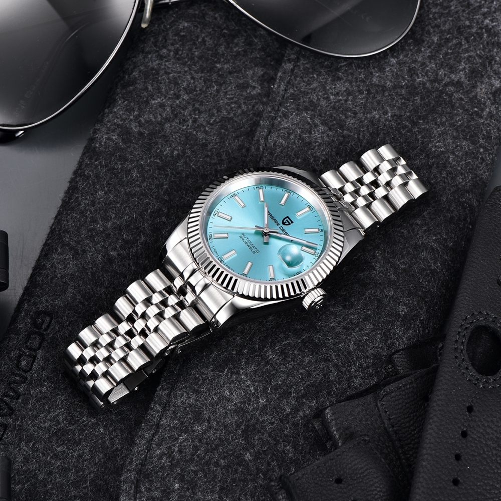 PAGANI DESIGN PD-1645 Men's Automatic Watches Business Mechanical Wrist Watch with Jubilee Bracelet NH35A Movement 100M Waterproof Full Stainless Steel Stap