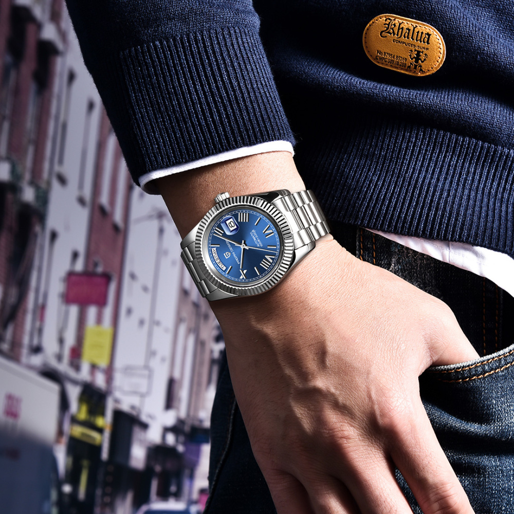 PAGANI DESIGN PD-1783 Men's Automatic Watches 40mm NH36A Mechanical Stainless Steel Luxury Wrist Watch for Men 100M Waterproof AR Coating