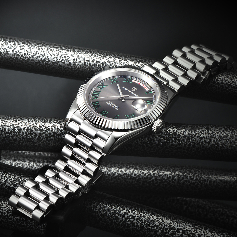 PAGANI DESIGN PD1783 Men's Automatic Watches 40mm NH36A Mechanical Stainless Steel Luxury Wrist Watch for Men 100M Waterproof AR Coating