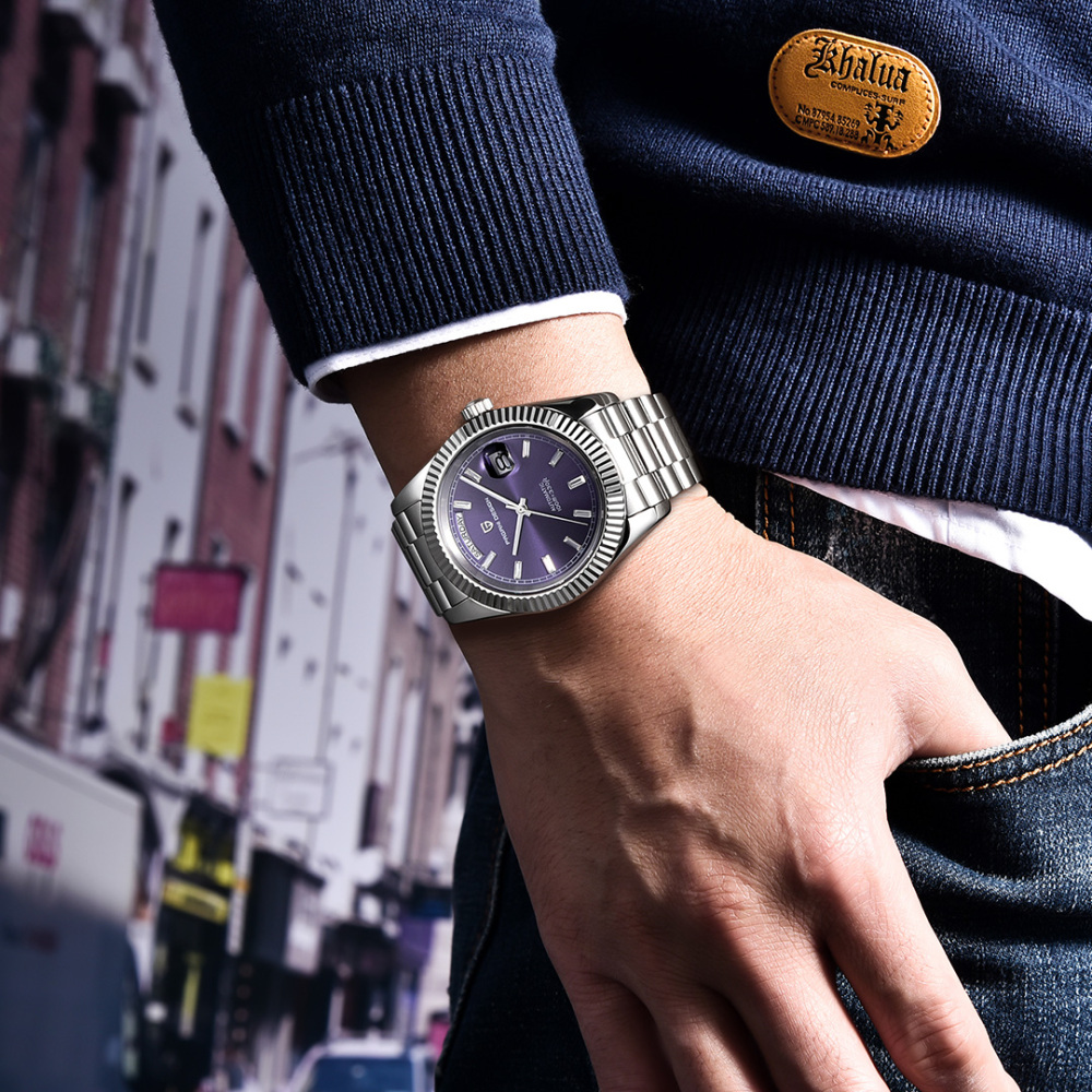 PAGANI DESIGN PD-1783 Men's Automatic Watches 40mm NH36A Mechanical Stainless Steel Luxury Wrist Watch for Men 100M Waterproof AR Coating