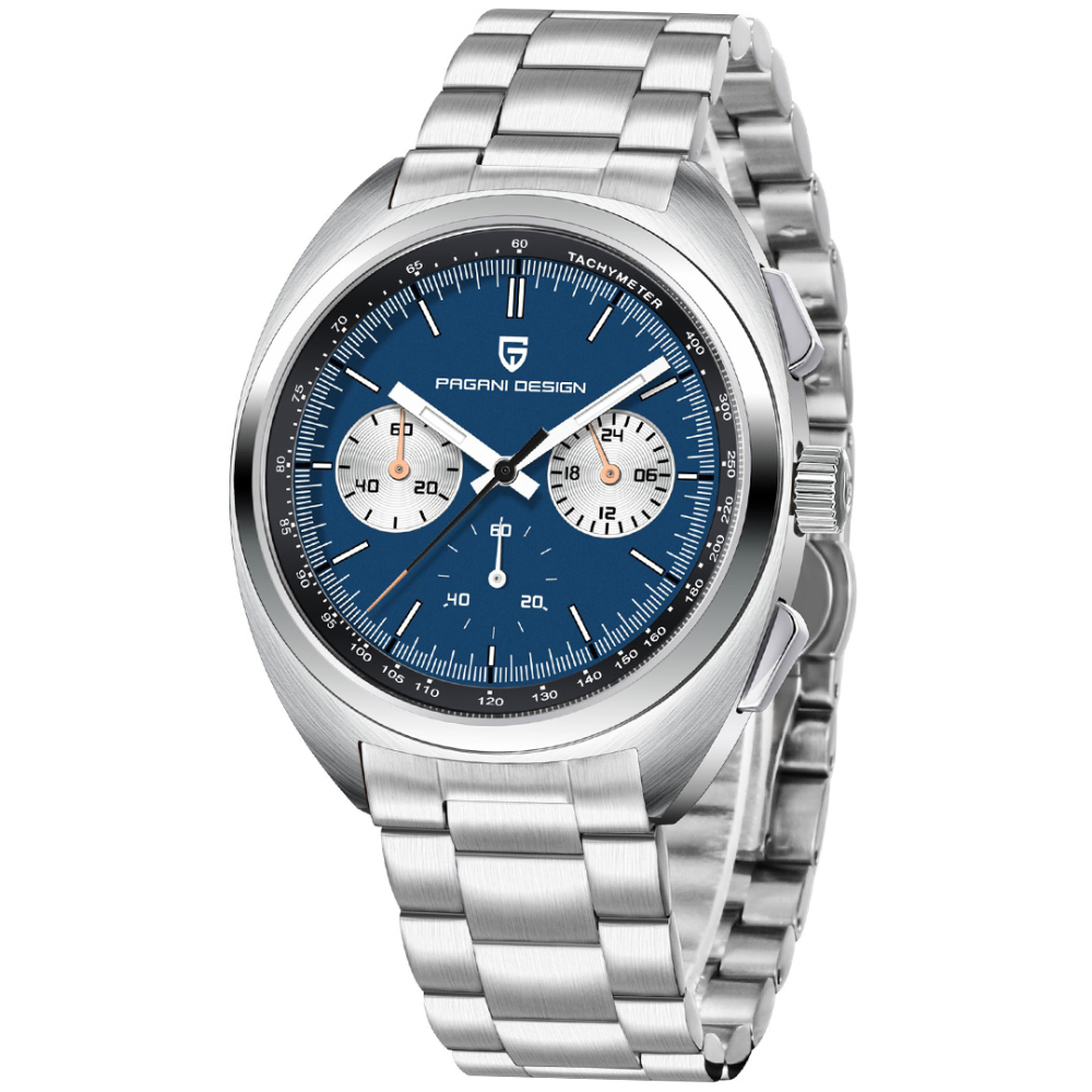 PAGANI DESIGN PD-1782 Men's Quartz Watches Chronograph Stainless Steel 40mm Sports Waterproof Wrist Watch for Men