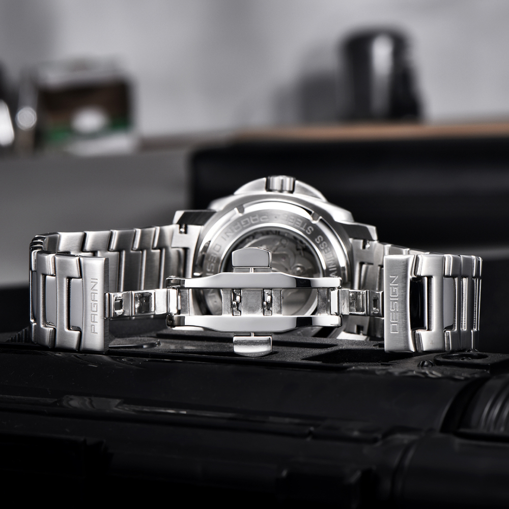 PAGANI DESIGN PD-1736 Men's Automatic Watches Unique Square Stainless Steel Mechanical Wrist Watch for Men Nylon Watchband 100M Waterproof