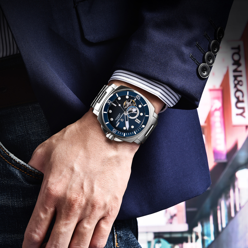PAGANI DESIGN PD-1736 Men's Automatic Watches Unique Square Stainless Steel Mechanical Wrist Watch for Men Nylon Watchband 100M Waterproof