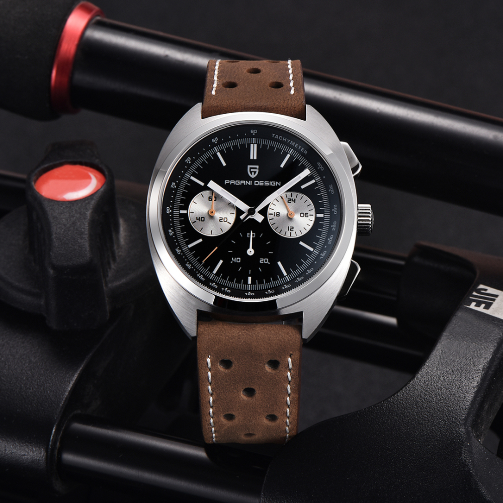 PAGANI DESIGN PD-1782 Men's Quartz Watches Chronograph Stainless Steel 40mm Sports Waterproof Wrist Watch for Men