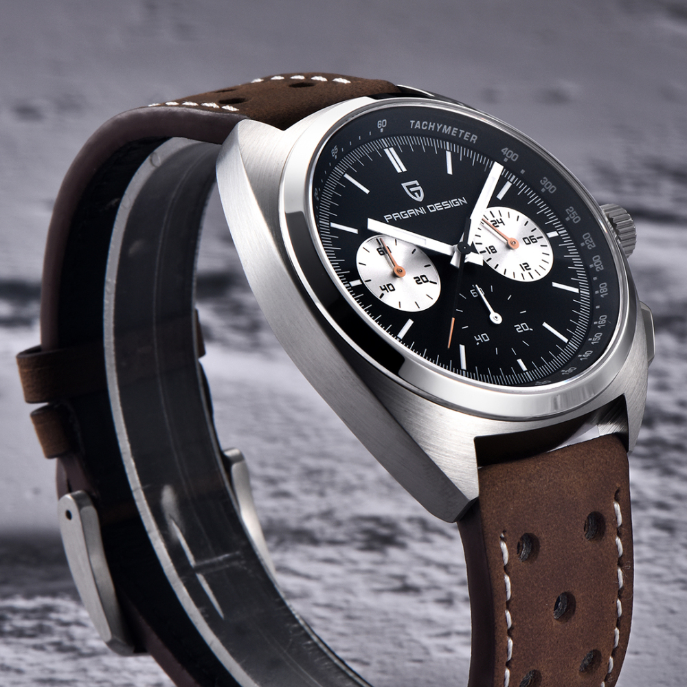 PAGANI DESIGN PD-1782 Men's Quartz Watches Chronograph Stainless Steel 40mm Sports Waterproof Wrist Watch for Men